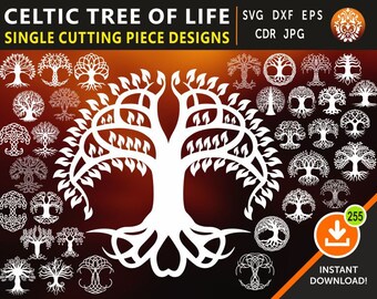 33 Baum des Lebens Einzelstück Designs, keltisches Wandpanel, Wandbehang Laser, Plasma, Cricut Plotterdatei Cdr, svg, AI, dxf, eps jpg