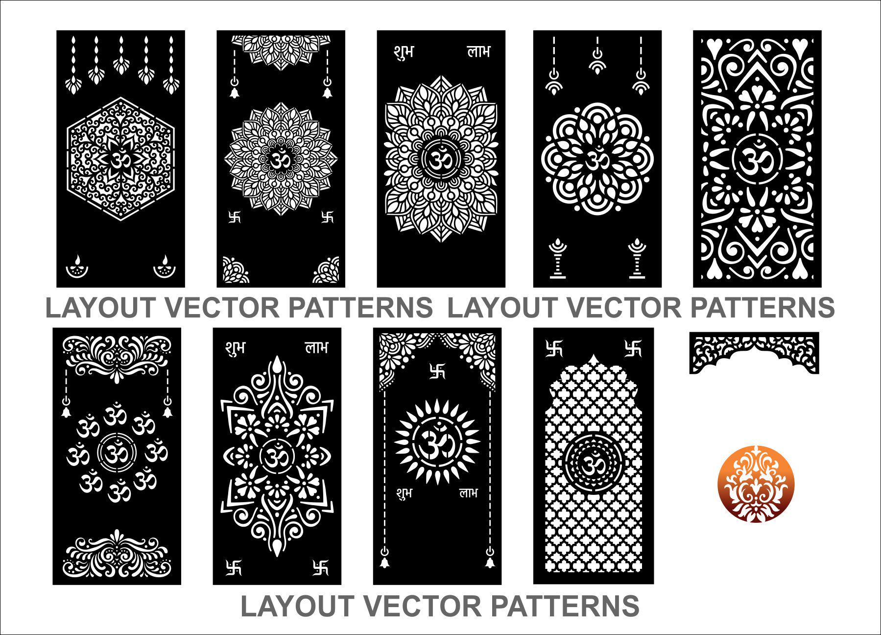 10 Temple Template, Wall Hanging, Partitions, Screen, Stencil, Laser ...