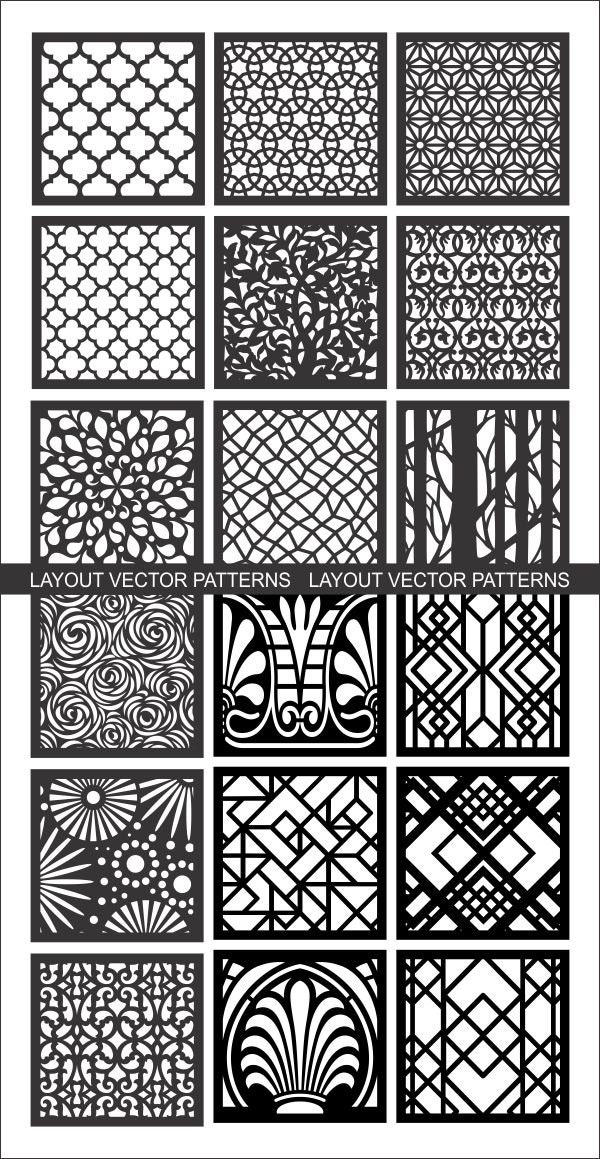 Small Panel Patterns 100 Square Panels | Decorative Patterns | Hanging Room Divider ...
