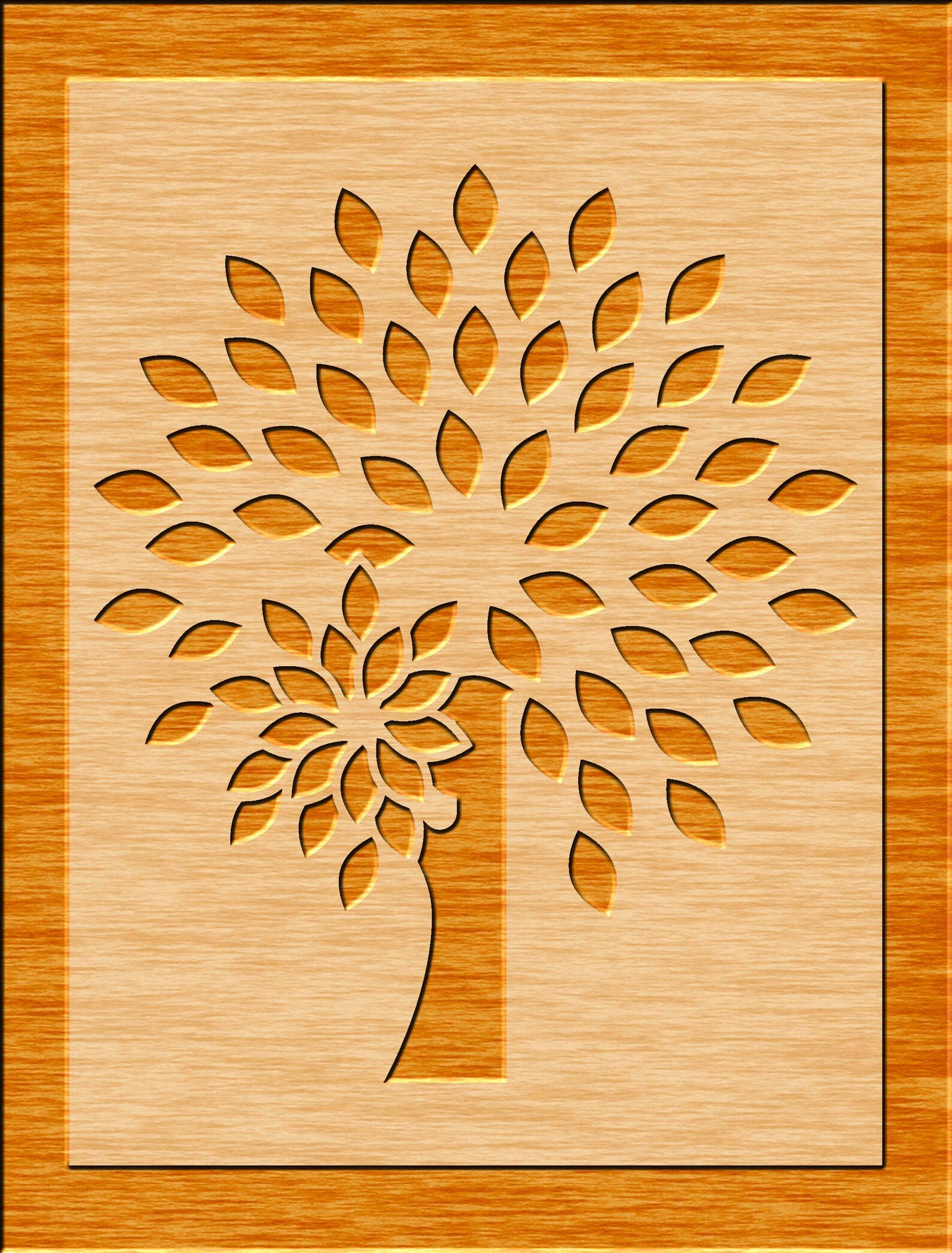 Tree Panel Pattern 8 Tree Panel Stencil Wall Decal Patterns Laser CNC | Etsy
