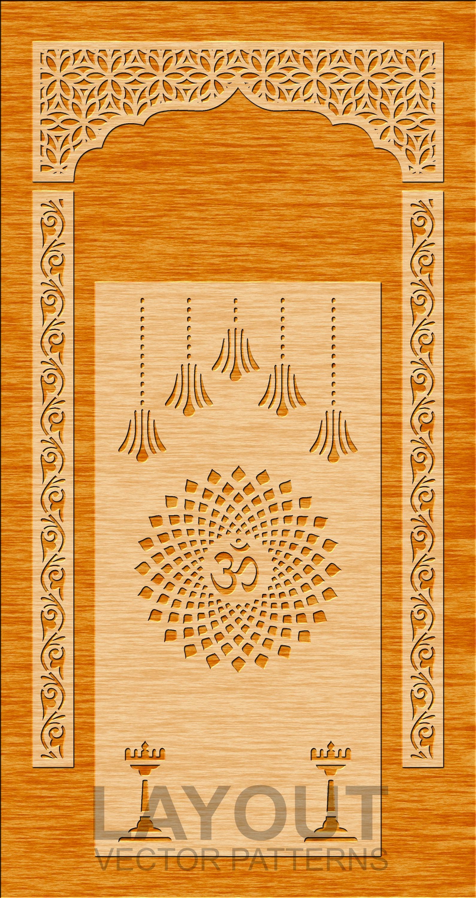 9 Temple Template, Wall Hanging, Partitions, Screen, Stencil, Laser ...