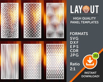Vignette Room Divider, Privacy Screen, Panel, Stencil, Wall Handing, Laser, Cnc, Plasma, Cricut Cutting Files Cdr, Svg, Dxf, AI, Eps, Jpg