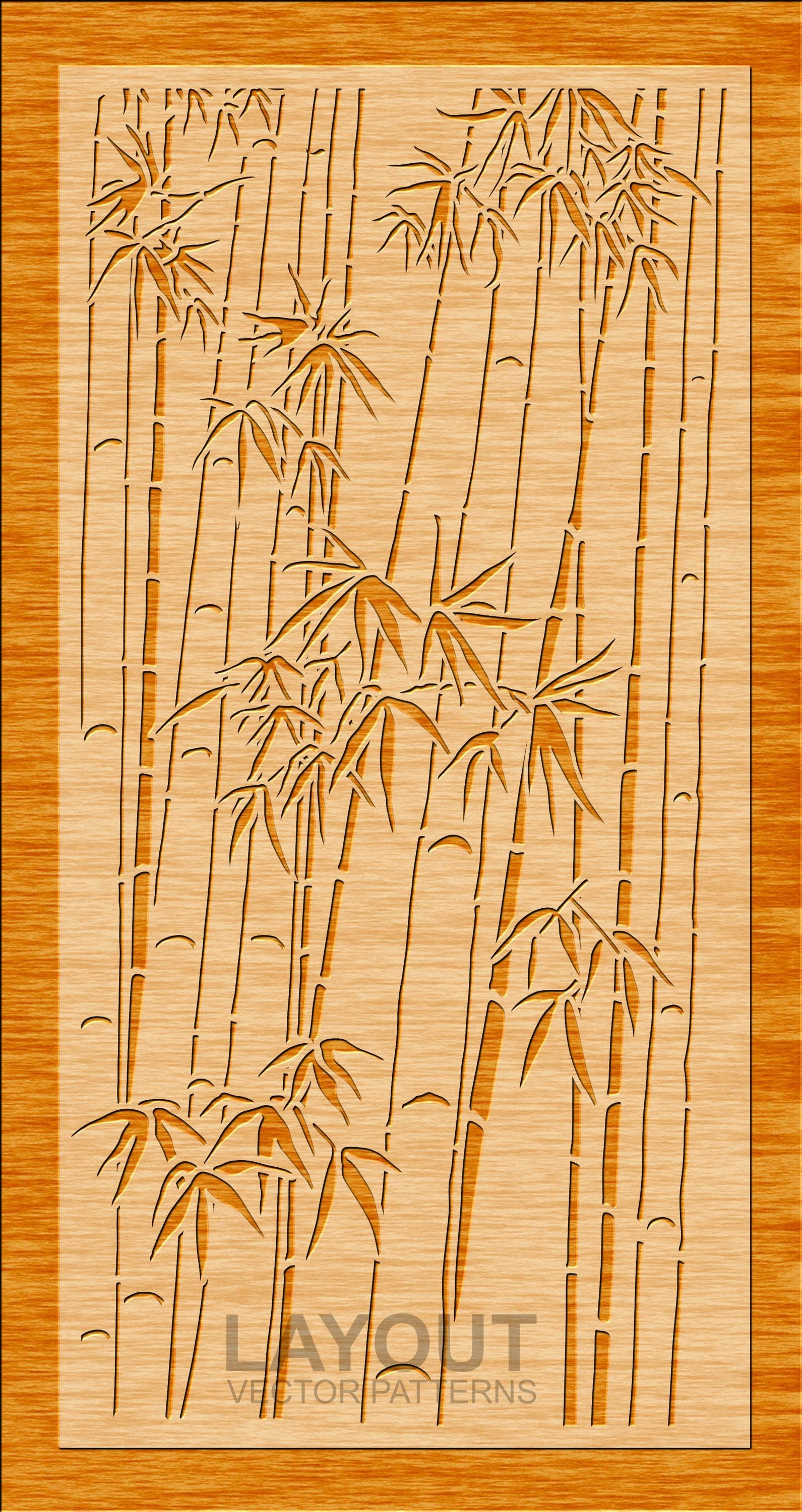 20 Bamboo Tree Panels, Wall Panel Stencil, Room Decor, Tree Patterns ...