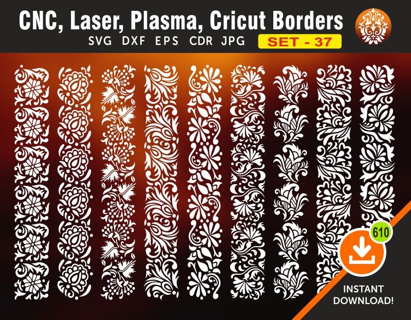 9 Floral Border Designs | Lace Trim Borders | Boundary | Divider