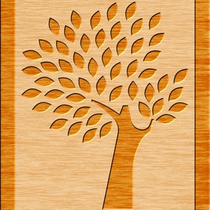 Tree Stencil For Router 8 Tree Panel, Stencil, Wall Decal, Patterns, Laser, CNC Router, Stencil ...