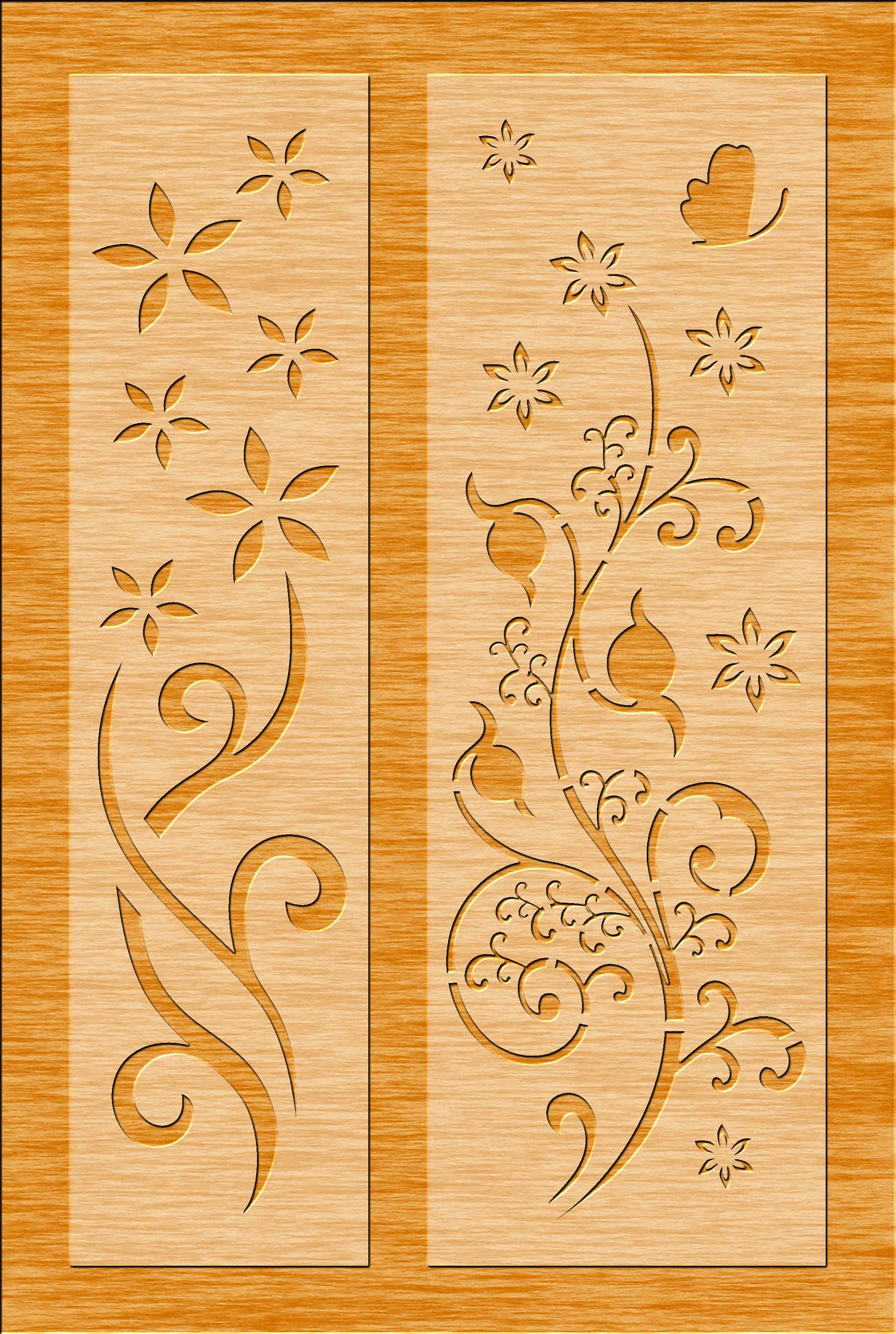 6 Decorative Panel Door Panels Stencil Wall Hanging Vinyl Etsy