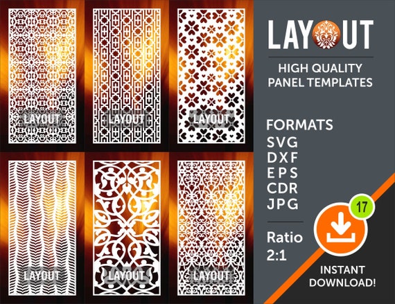 Pattern Panel Stencil Templates Dxf Svg Jpg Cdr Eps - Etsy