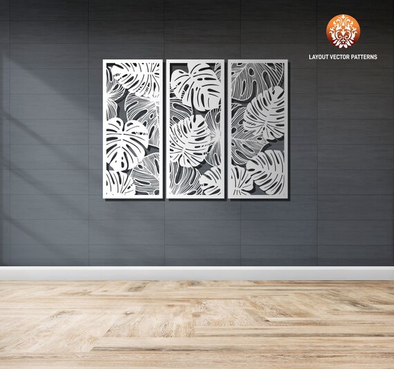 Tropical Leaves, Room Divider, Partition, Screen, Metal Wall Art