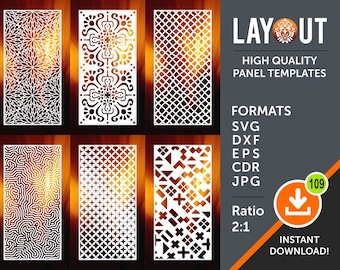 La chambre diviseur, protection écran, panneau décoratif, pochoir, Wall remettant, Laser, Cnc, Plasma, Cricut coupe fichiers Cdr, Svg, Dxf, AI, Eps, Jpg
