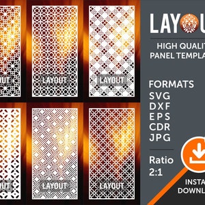 Przegroda pokojowa, ekran prywatności, panel dekoracyjny, szablon, dekoracja ścienna, laser, CNC, plazma, pliki do cięcia Cricut Cdr, Svg, Dxf, AI, Eps, Jpg