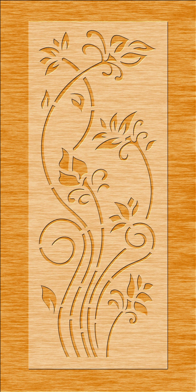 6 Decorative Panel Door Panels Stencil Templates Privacy Etsy