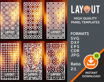Room Divider, Privacy Screen, Decorative Panel, Stencil, Wall Handing, Laser, Cnc, Plasma, Cricut Cutting Files Cdr, Svg, Dxf, AI, Eps, Jpg