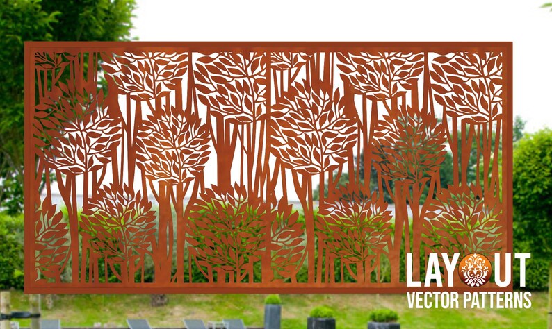 Tree Panel, Room Divider, Partition, Screen, Stencil, Panel Laser, CNC ...
