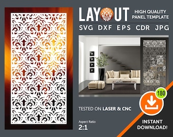 Diviseur de pièce, écran d’intimité, panneau décoratif, tentures murales, laser, cnc, plasma, cricut fichiers Cdr, Svg, Dxf, Ai, Eps, Jpg