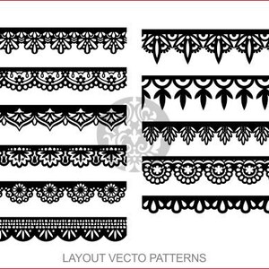 11 Border Designs, Lace Border, Arch Border, Cutting Files for Laser ...