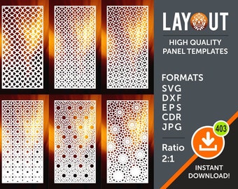 Vignette Room Divider, Privacy Screen, Panel, Stencil, Wall Handing, Laser, Cnc, Plasma, Cricut Cutting Files Cdr, Svg, Dxf, AI, Eps, Jpg