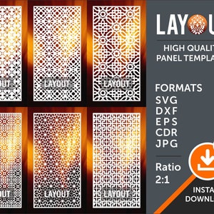 Raum-Teiler, Sichtschutz, Dekorplatte, Schablone, Wand Übergabe, Laser, Cnc, Plasma, Cricut schneiden Dateien Cdr, Dxf, AI, Eps, Svg, Jpg