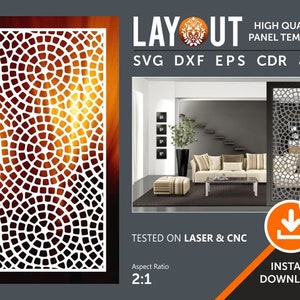 Room Divider, Gate Grill Panel, Wall Hanging, Privacy Screen, Stencil, Laser, Cnc, Plasma, Cricut File Cdr, Svg, Dxf, Eps, Ai, Jpg