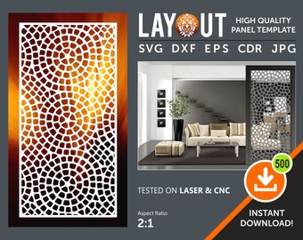 Divisore della stanza, pannello griglia gate, appeso a parete, schermo privacy, Stencil, laser, Cnc, plasma, Cricut File Cdr, Svg, Dxf, Eps, Ai, Jpg