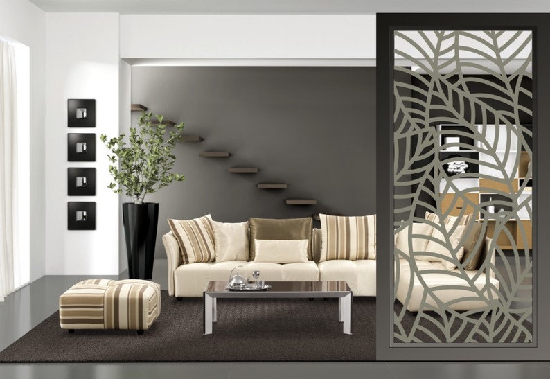 Leaf Room Divider Decorative Panel Wall Hanging Privacy Etsy