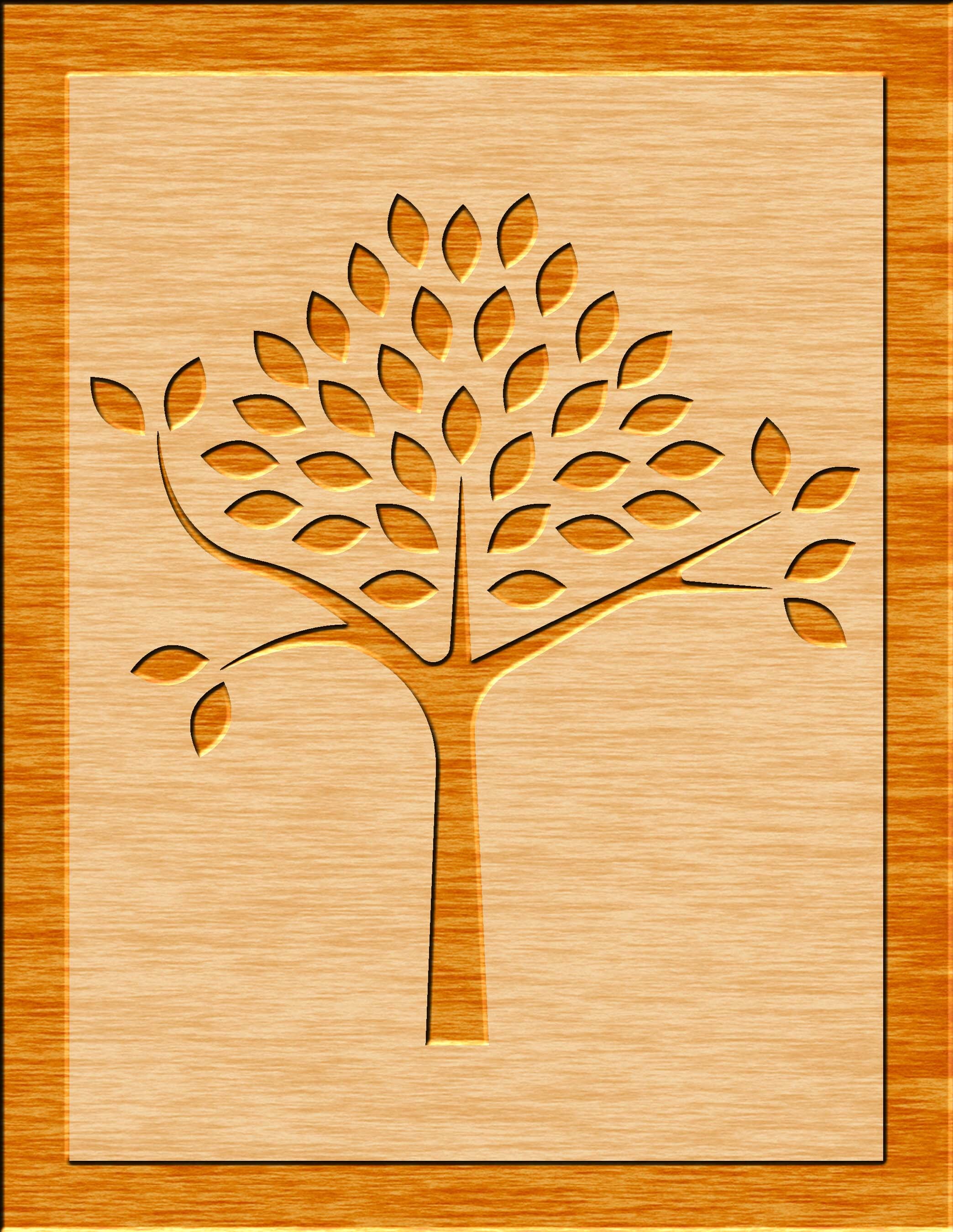 Tree Panel Pattern 8 Tree Panel Stencil Wall Decal Patterns Laser CNC | Etsy