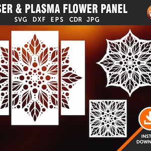 Mandala Panel, Partition Screen, Wall Decor, Wall Hanging Laser, CNC, Plasma Cricut Cutting File Cdr, svg, dxf, eps jpg