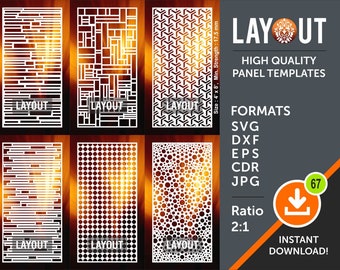 Room Divider, Privacy Screen, Decorative Panel, Stencil, Wall Handing, Laser, Cnc, Plasma, Cricut Cutting Files Cdr, Svg, Dxf, AI, Eps, Jpg