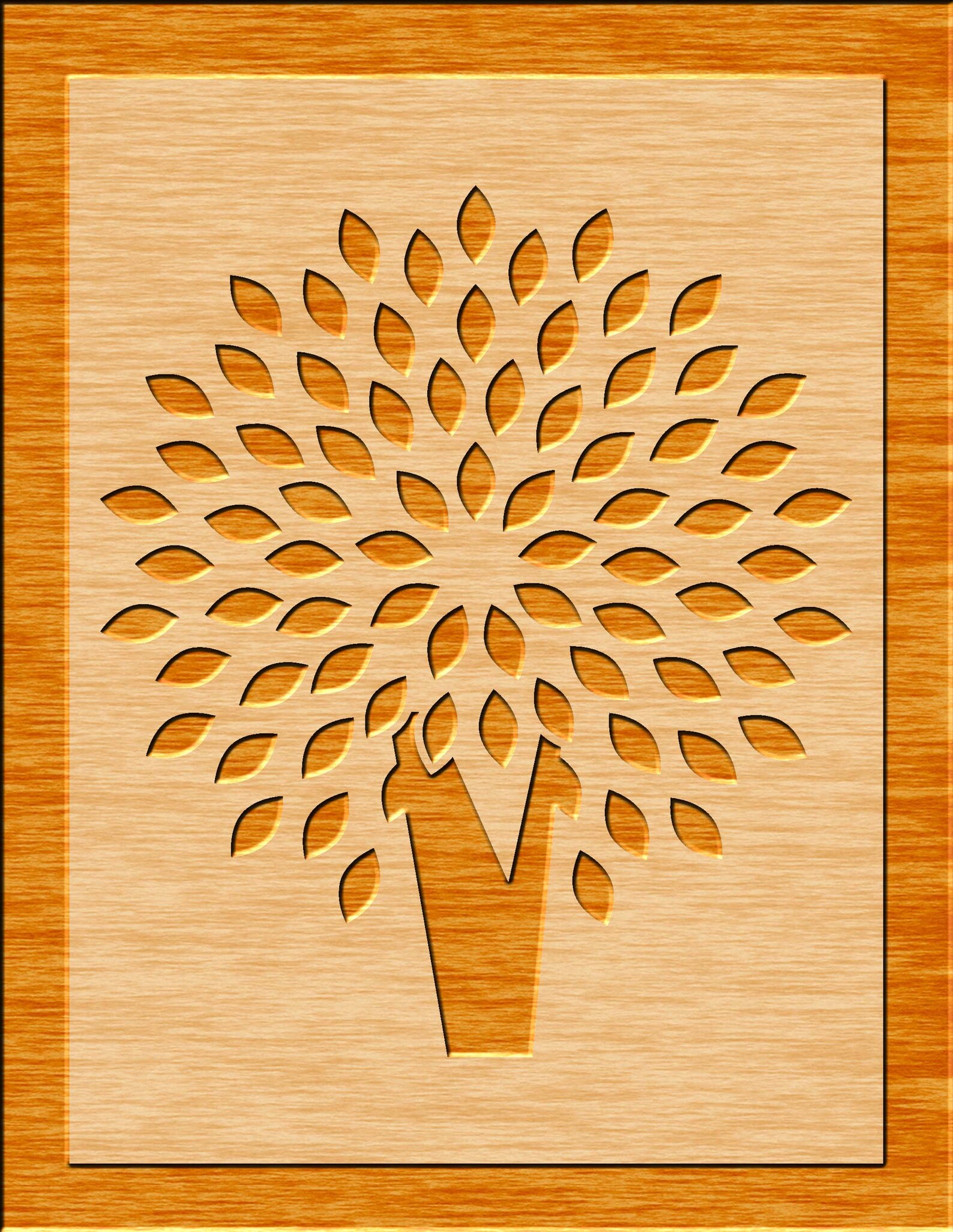 Tree Stencil For Router 8 Tree Panel, Stencil, Wall Decal, Patterns, Laser, CNC Router, Stencil ...