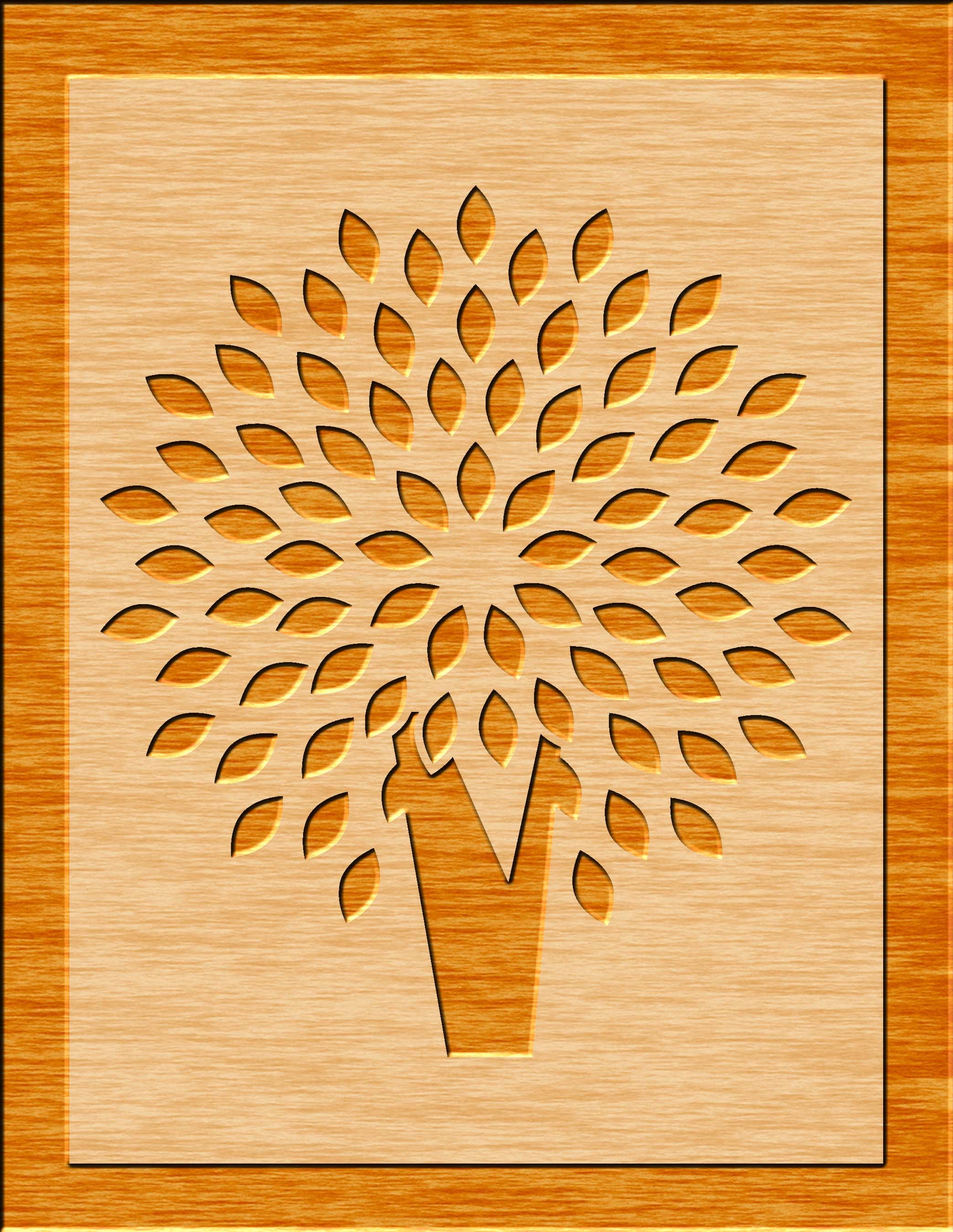 8 Tree Panel Stencil Wall Decal Patterns Laser CNC | Etsy