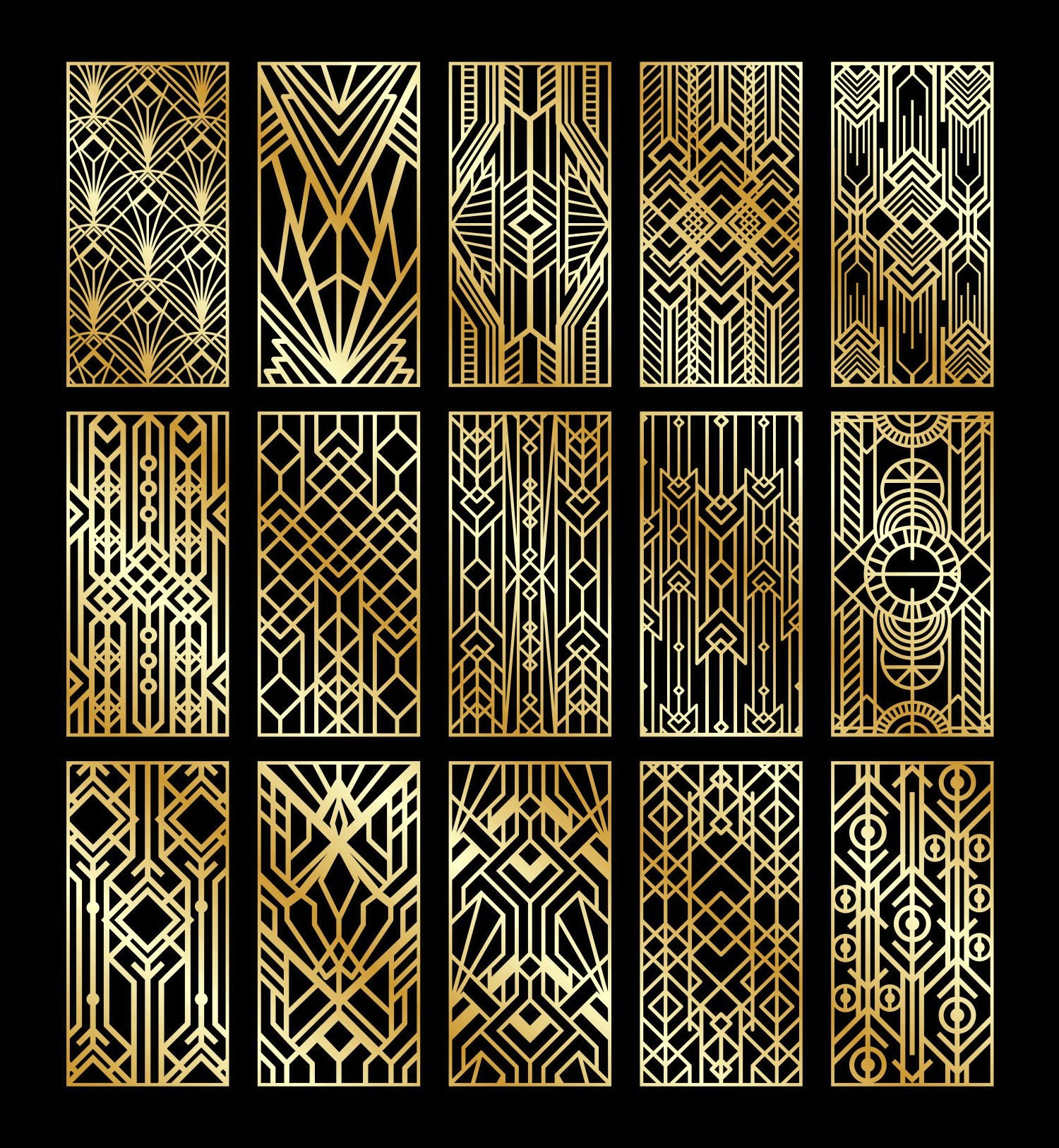 52 Art Deco Panel, Gate, Grill, Door, Privacy Screen, Laser
