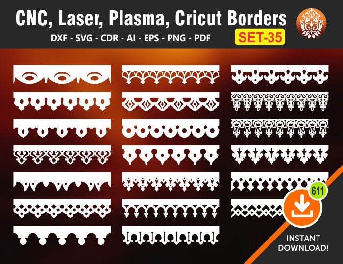 20 Seamless Border | Temple Border | Paper Cutting Border