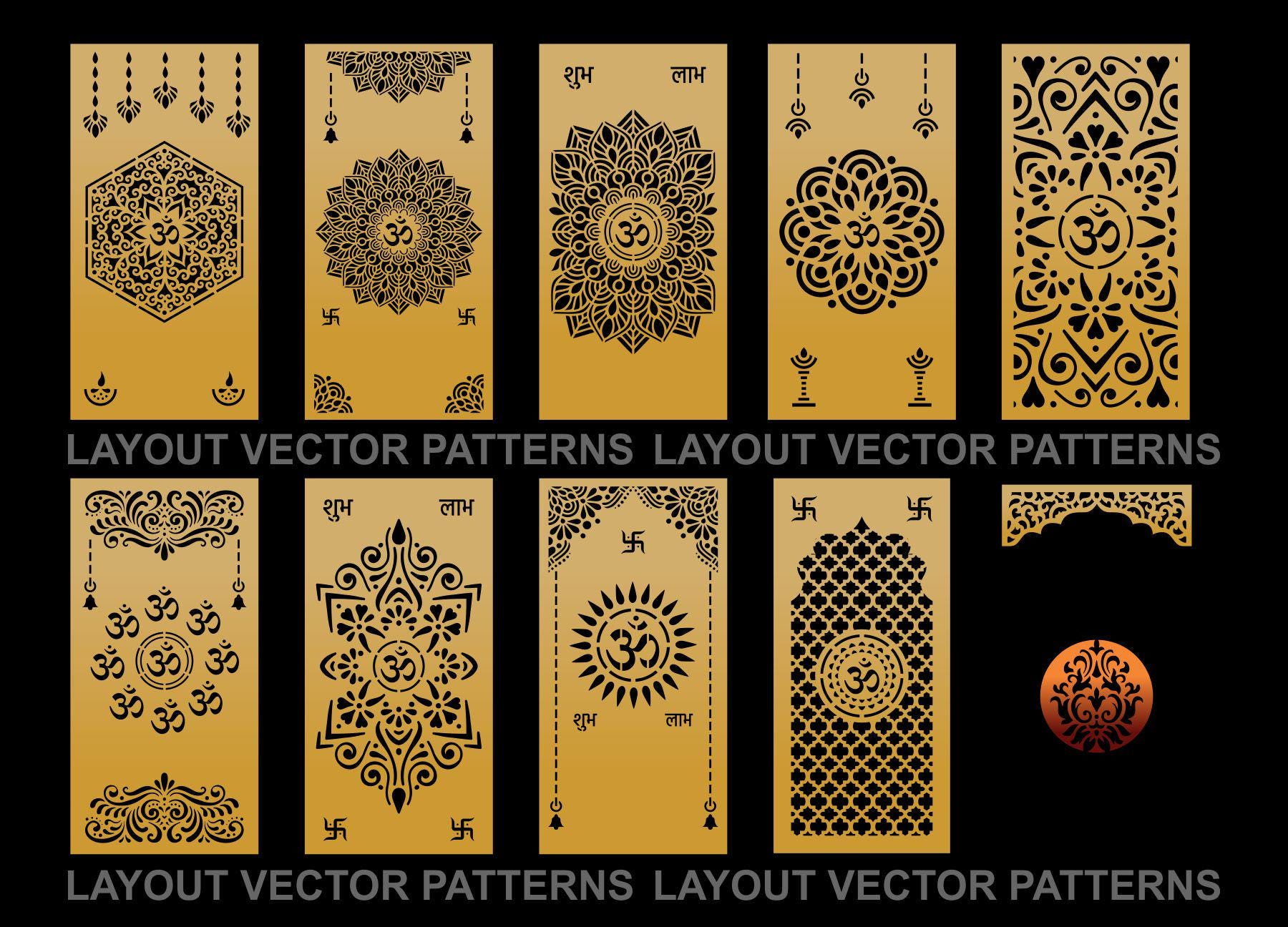 10 Temple Template, Wall Hanging, Partitions, Screen, Stencil, Laser ...