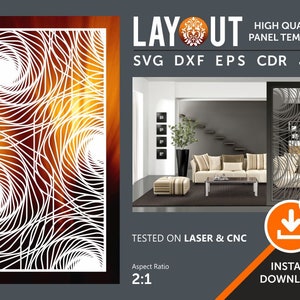 Room Divider, Decorative Panel, Wall Hanging, Privacy Screen, Stencil, Laser, Cnc, Plasma, Cricut File Cdr, Svg, Dxf, Eps, Ai, Jpg