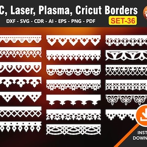 20 bordo senza cuciture / bordo del tempio / bordo di taglio della carta / mantovane per tende / file per laser, cnc, plasma e cricut