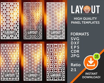 Raum-Teiler, Sichtschutz, Dekorplatte, Schablone, Wand Übergabe, Laser, Cnc, Plasma, Cricut schneiden Dateien Cdr, Dxf, AI, Eps, Svg, Jpg