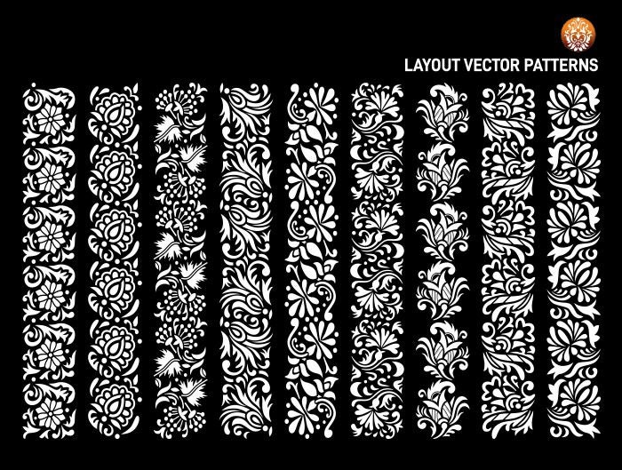 9 Floral Border Designs | Lace Trim Borders | Boundary | Divider