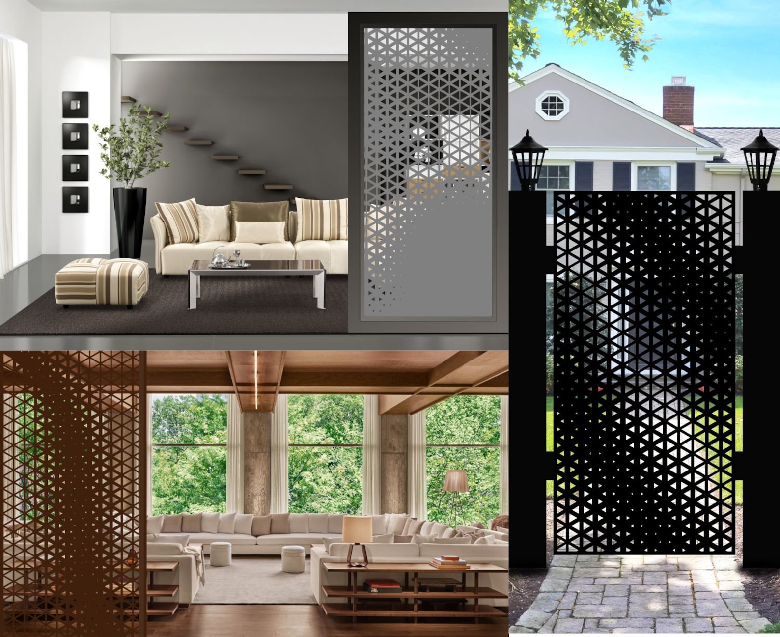 Room Divider Privacy Screen Stencil Gate Grill Etsy