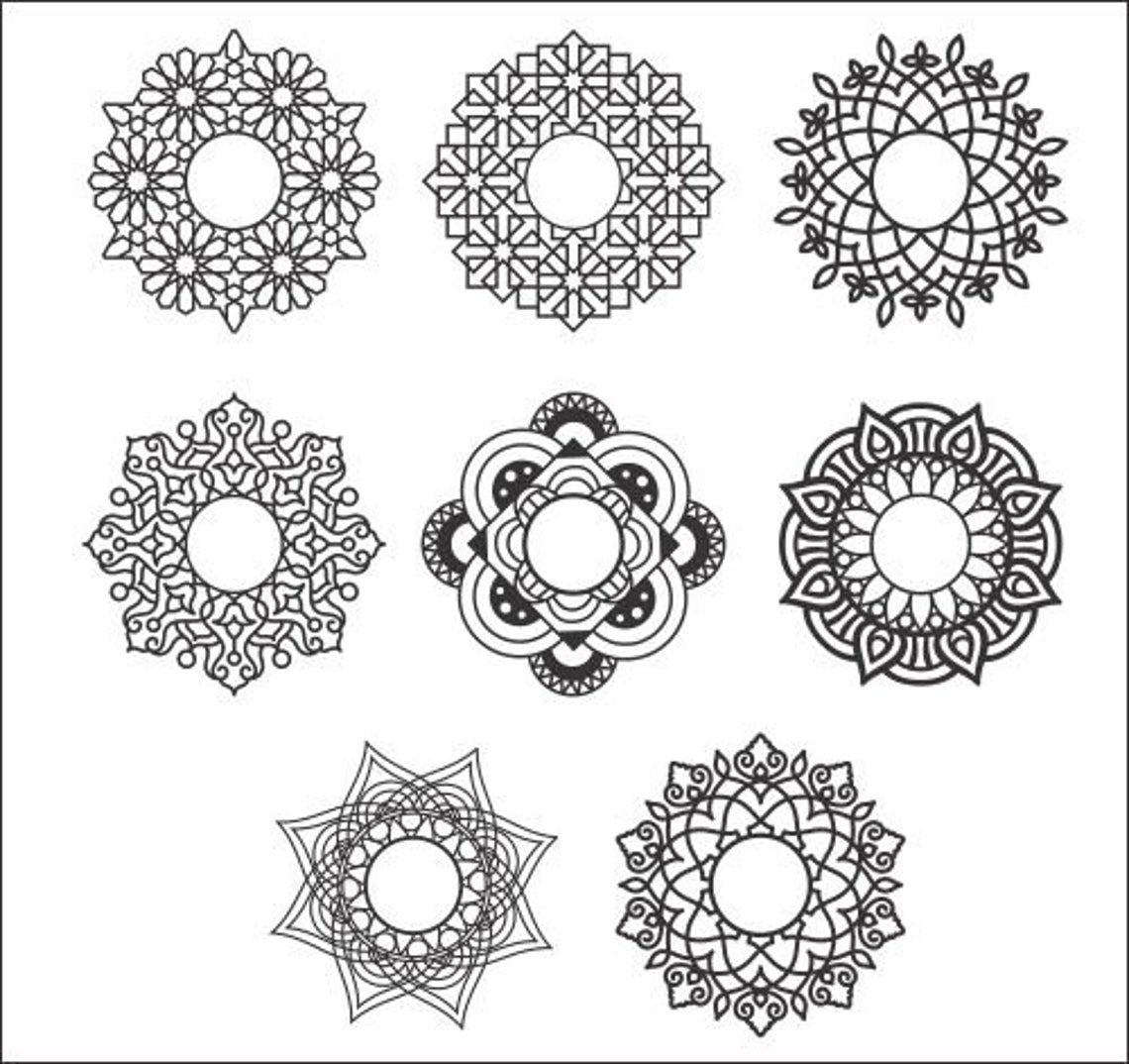 8 Ceiling Designs Set # 2 Decorative Ceiling Laser, Plasma, Cutting ...