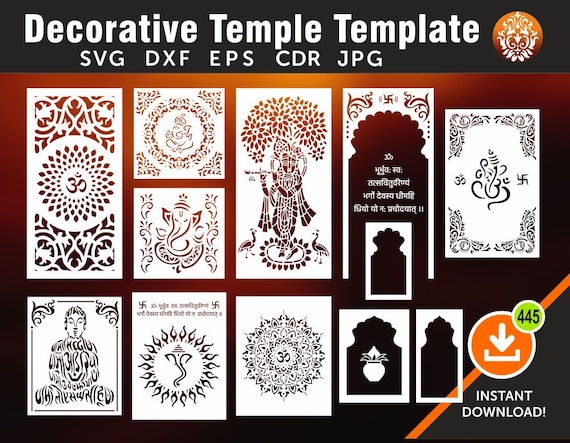 12 Temple Template Wall Hanging Partitions screen Stencil | Etsy