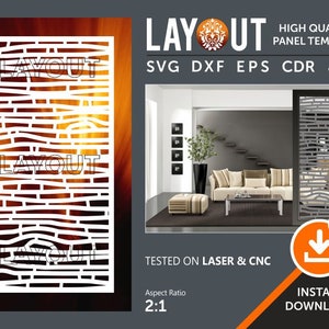 Room Divider, Privacy Screen, Decorative Panel, Wall Hanging, Laser, Cnc, Plasma, Cricut Files Cdr, Svg, Dxf, Ai, Eps, png