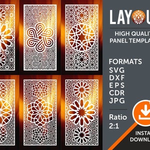 Room Divider, Gate Grill Panel Privacy Screen, Stencil, Wall Handing, Laser, Cnc, Plasma, Cricut Cutting Files Cdr, Svg, Dxf, AI, Eps, Jpg