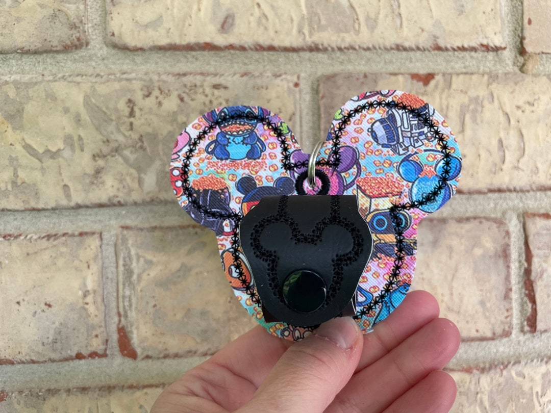 Popcorn Bucket Print Mouse Ear Holder Popcorn Bucket Keychain Etsy