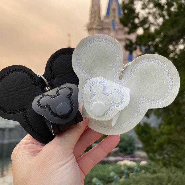 Mickey Mouse Ear Holder, Black Mickey Mouse ear holder, Mickey Mouse Inspired ear holder, white ear buddy, mickey ear lanyard, ear holder