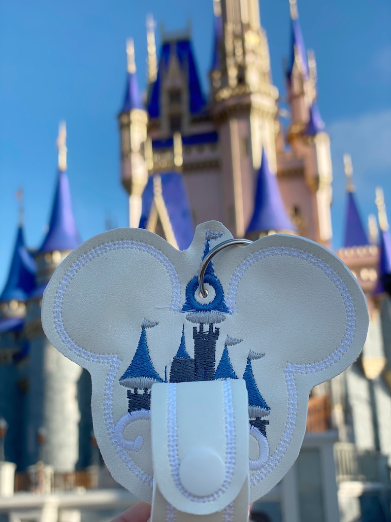 Castle mouse ear holder, park castle mouse ear holder, Castle Mickey Mouse shaped inspired ear holder or carrier for bag, ear buddy image 5