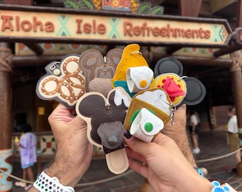 Snacks Mouse ear holder, Ice Cream ear holder, Frappuccino ear holder,  Dole Whip ear holder, pretzel ear holder, pizza ear holder, snacks