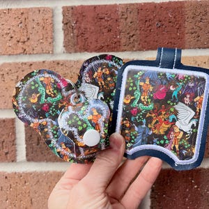Hercules hand sanitizer holder, Hercules print mouse ear holder, Hercules ear holder or carrier,Hercules ear and hand sanitizer holder