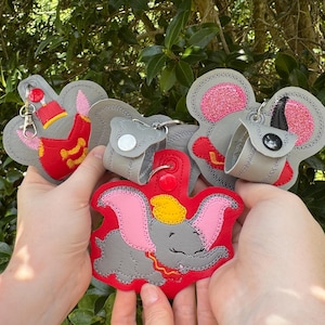 Dumbo shaped Mouse ear holder, timothy mouse ear holder, Dumbo ear holder, Dumbo ear carrier, Dumbo keychain ear holder, Dumbo ear buddy