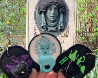 Haunted Mansion Inspired, Madame Leota Inspired, Doombuggy  Mouse inspired ear holder or carrier for bag, belt, lanyard