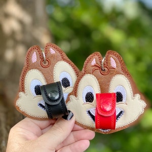 Chip and Dale Mouse Ear Holder, Chip and Dale Inspired Ear Holder or Carrier for bag, belt, lanyard, Mouse Ear Holder or Carrier