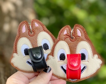 Chip and Dale Mouse Ear Holder, Chip and Dale Inspired Ear Holder or Carrier for bag, belt, lanyard, Mouse Ear Holder or Carrier